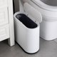thumbnail image 2 of Papelera de Plástico con Tapa Tipo Prensa, Bote de Basura Baño Cesto Basura Baño Pequeño Cubo de Basura para Cocina, Baño, Oficina, 2 of 4