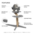 thumbnail image 2 of Silla alta Stokke Nomi gris/roble con juego para bebés de 6 a 24 meses, 2 of 6