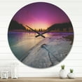 thumbnail image 2 of Designart 'Dawn over Frozen Lake ' Modern Wood Wall Clock, 2 of 5