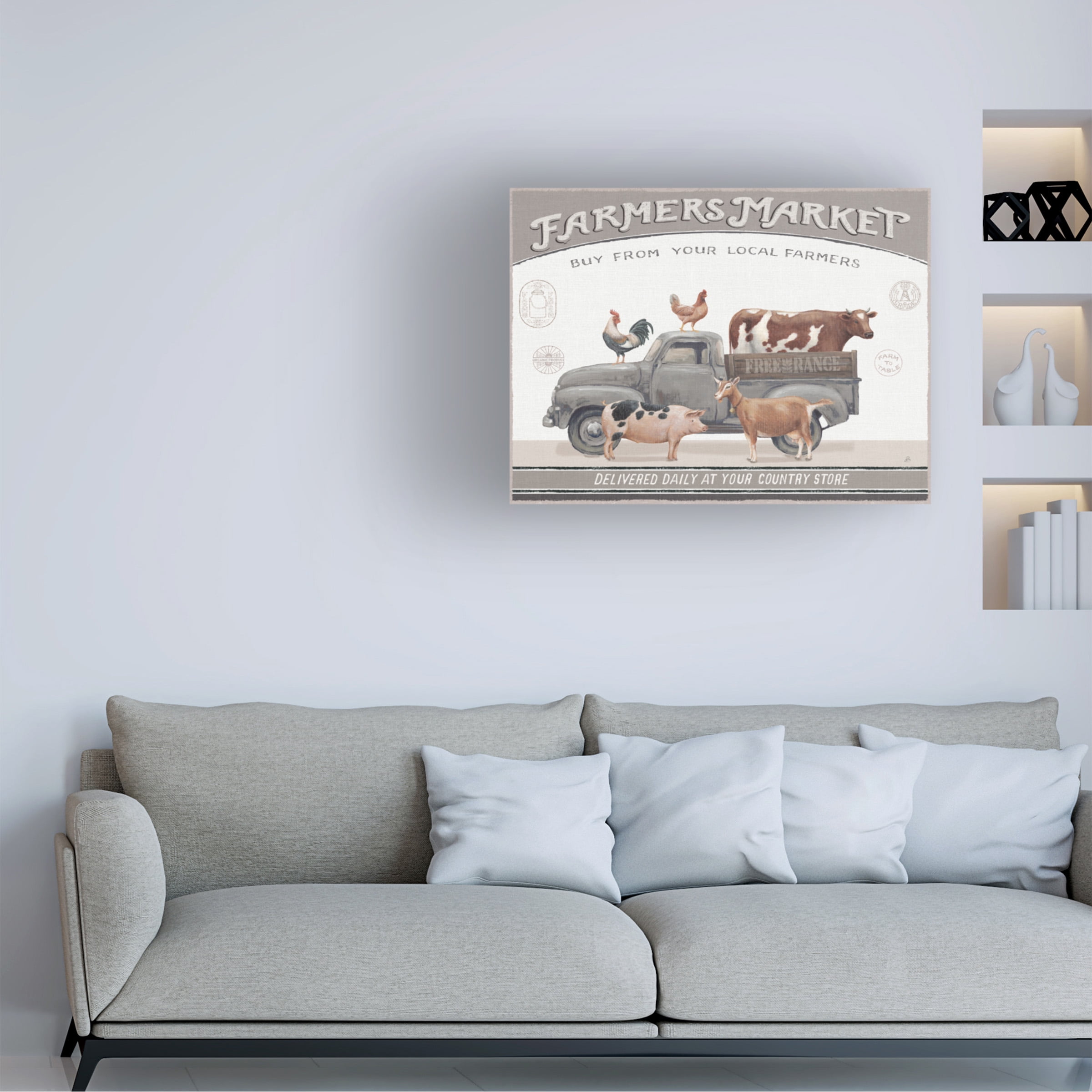 Trademark Fine Art 'Vintage Farm I v2' Canvas Art by Daphne Brissonnet