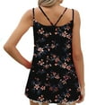 thumbnail image 6 of Cagogo Women's Spaghetti Strap Sleeveless Pleated Tank Tops Under $10 Trendy Basic Floral Printed Scoop Neck Flowy Cami Tshirt Dressy Casual Summer Tanks Clothes, 6 of 6