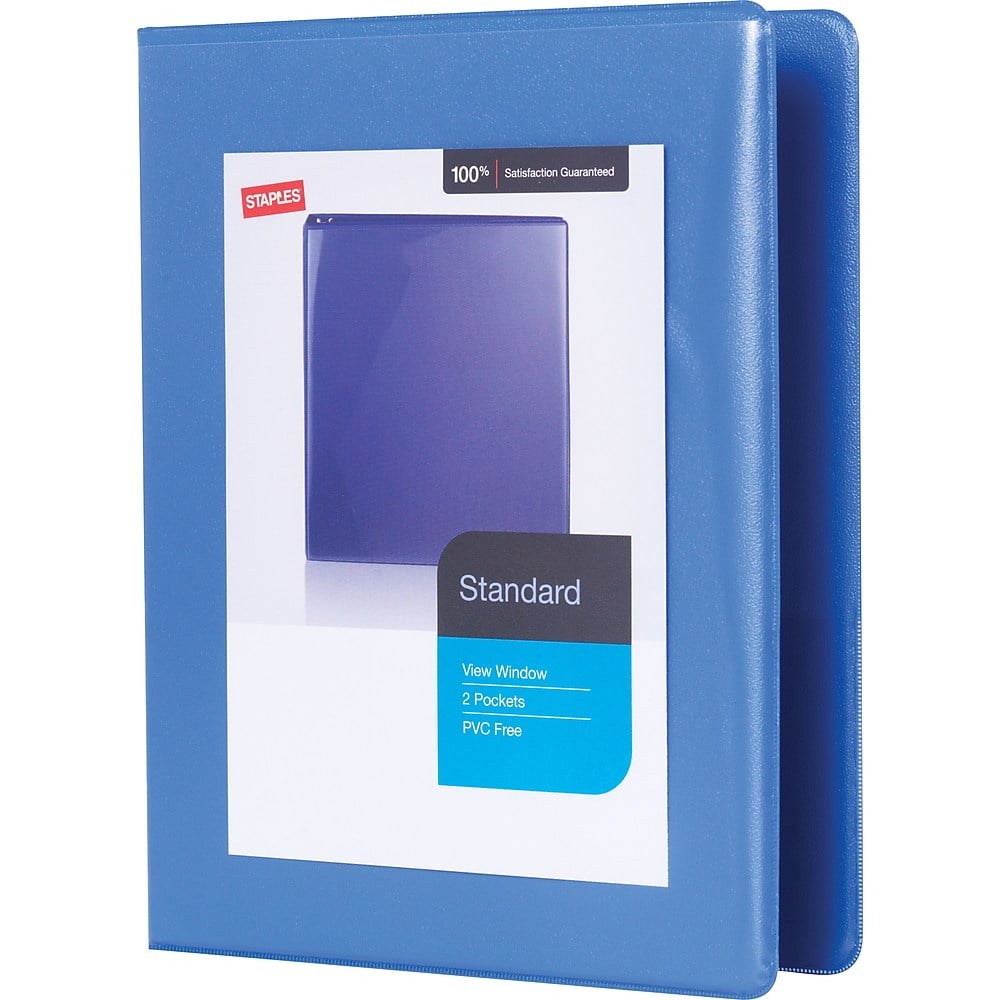 Staples 1" Standard 51/2" x 81/2" Mini View Binder w/Round Rings