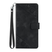 Dteck for Samsung Galaxy A14 5G Case, Wallet Phone Case for Samsung A14 5G with Wrist Strap, Soft Matte PU Leather Credit Card Holder Folio Flip Phone Cover,Black