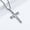 Silver Color, variant on Collier Homme Spiritual Male Minimalism 14K Yellow Gold Necklace Man's Jesus Cross Necklace for Man Collar Hombre