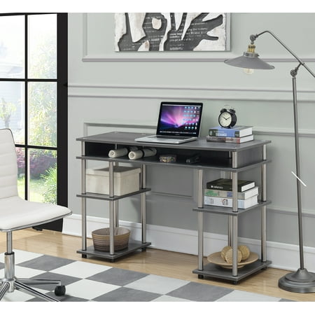 131436CGY Designs2Go No Tools Student Desk, Charcoal Gray - 47.25 x 15.75 x 30 in.