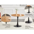thumbnail image 2 of LiviNest Compact Round Dining Table for Small Spaces: 31.5" Tulip Table - Space-Saving Pedestal Base for 2-4 People - Mid Century Modern Kitchen & Apartment Bistro Table (Faux Wood), 2 of 6