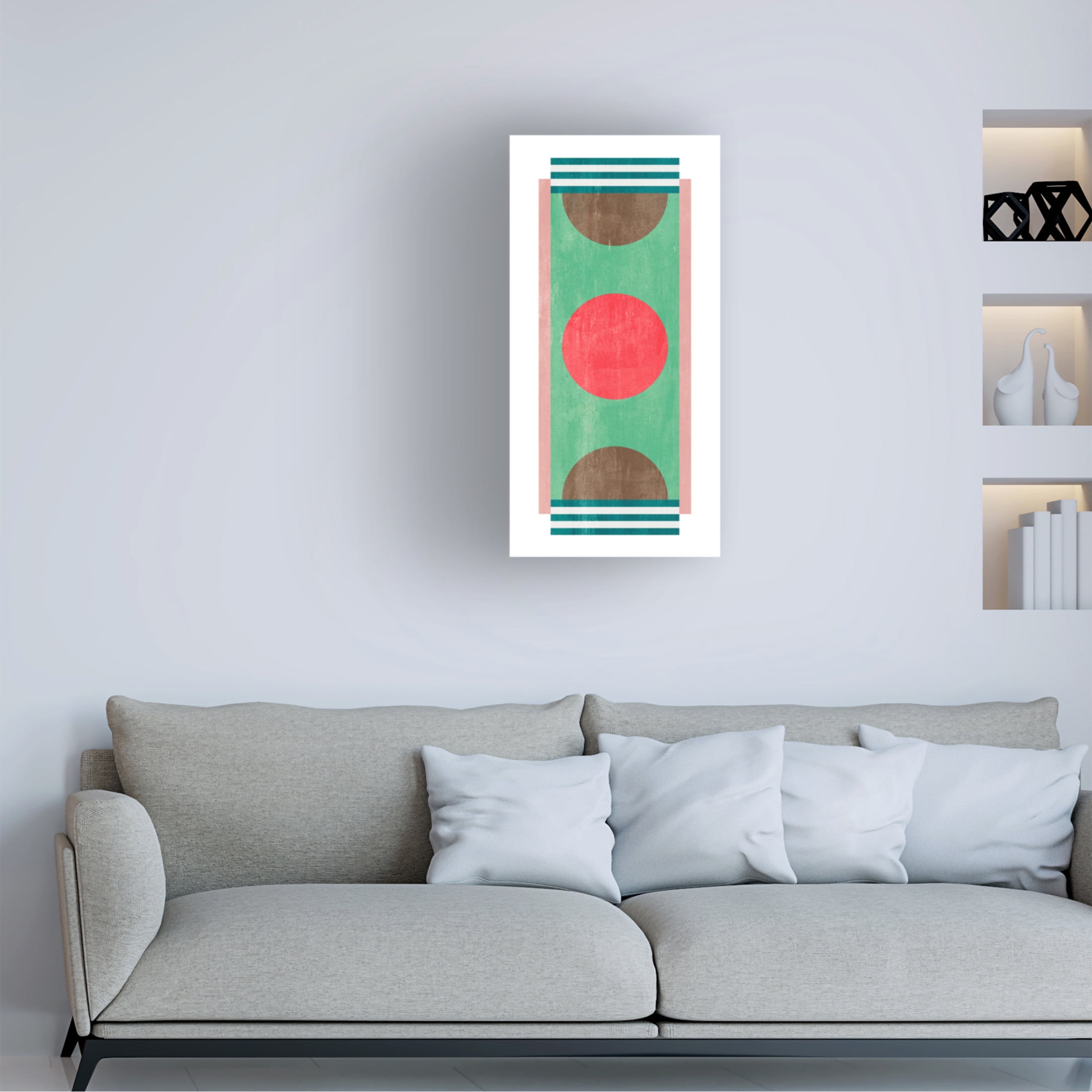 Canvas Wall Art - Melissa Wang 'Sweet Blocks II' Wall Art for Living Room, Bedroom, or Office Décor by Trademark Fine Art - 10 x 19 Inches