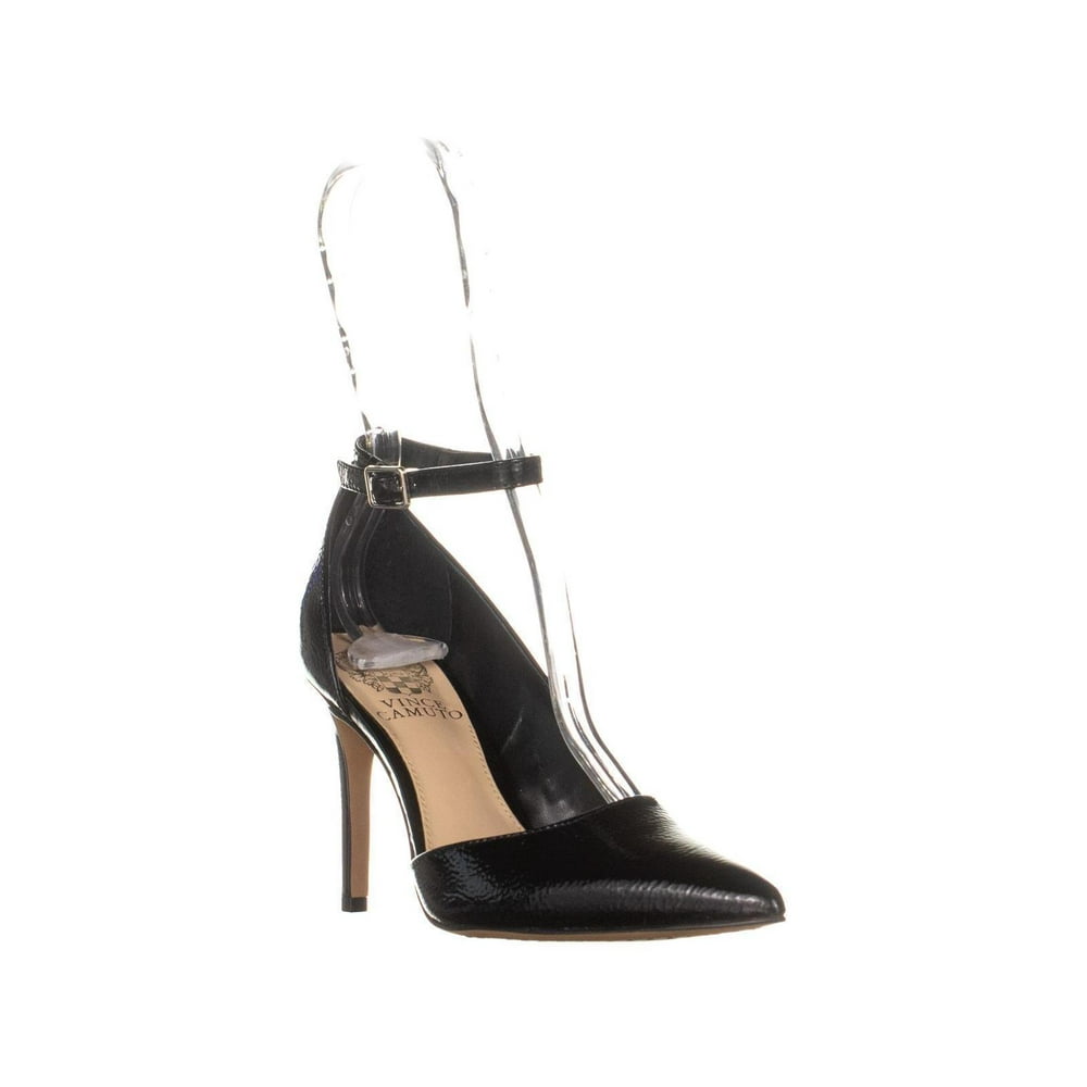 vince camuto black leather heels