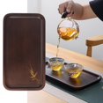 thumbnail image 4 of Food Grade Serving Plate, Anti - Slip Bamboo Snack Platter, For Family L, 4 of 8