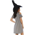 thumbnail image 2 of Women's Basic Witch Halloween Dress, Grey, Medium, 2 of 3