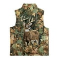 thumbnail image 5 of Pzuqiu Camo Hunting Deer Boy Outerwear Vest 9-10 Comfortable Fashion Zipper Winter Sleeveless Jacket with Pockets Casual Wind Proof Fall Outerwear Versatile Warm for Boys, 5 of 7