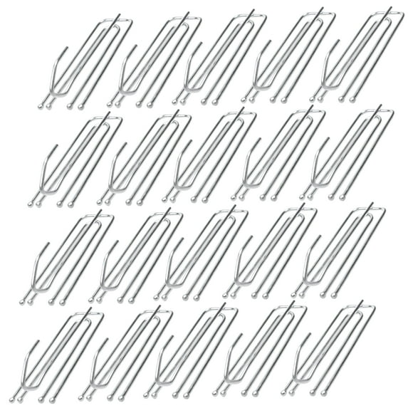 Cosmos 20 Pcs Curtain Pleat Hooks 4 Prong Drapery Hanging Hooks Pleat Curtain Hooks for Home Hotel Bedroom Curtain