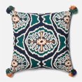 thumbnail image 1 of Loloi 1'10" x 1'10" Coussin en Coton Poly Bleu et Turquoise, 1 of 1