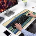 thumbnail image 2 of Rivers and Mountains&nbsp;mouse Padswaterproof,rubber+multispandexno Slip MousematDesk Pad for Office Home Game 31.5x15.7inches, 2 of 7