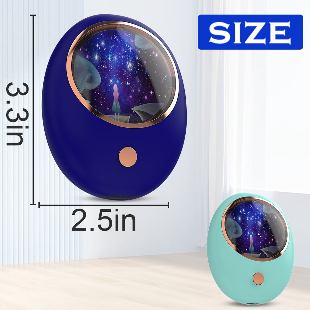EIMELI 2Pcs Hand Warmers Rechargeable, Space Light USB Handwarmer, 2400mAh Electric Hand Warmer Power Bank, Reusable Portable Hot Hands Heater for Women Men Kids Winter Gift