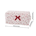 thumbnail image 2 of Large Makeup Bag for Women, Floral Cosmetic Pouch with Bow Detail, Travel Toiletry Bag for Skincare & Beauty Essentials, Zippered Organizer for Vanity & Bathroom Countertop, 2 of 5