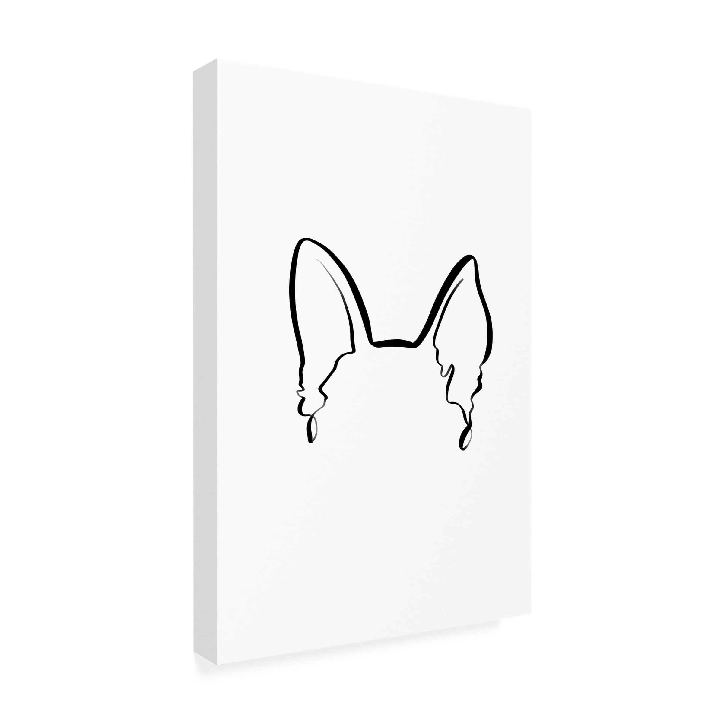 Hanna Lee Tidd 'Dog Ears German Shepherd' Canvas Art