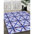 thumbnail image 2 of Ahgly Company Indoor Square Patterned Slate Blue Area Rugs, 8' Square, 2 of 6