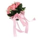 thumbnail image 3 of Ramo de novia artificial de seda con rosas artificiales para novia con flores rosas, 3 of 14