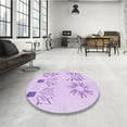 thumbnail image 4 of Ahgly Company Machine Washable Indoor Rectangle Transitional Bright Lilac Purple Area Rugs, 8' x 10', 4 of 7