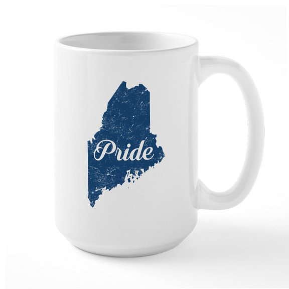 CafePress - Maine Pride Large Mug - 15 oz Ceramic Large White Novelty Mug