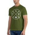 thumbnail image 4 of Pacific North West Mountain Men'S Basic Short Sleeve T-Shirt Moss Green 5x-Large, 4 of 5