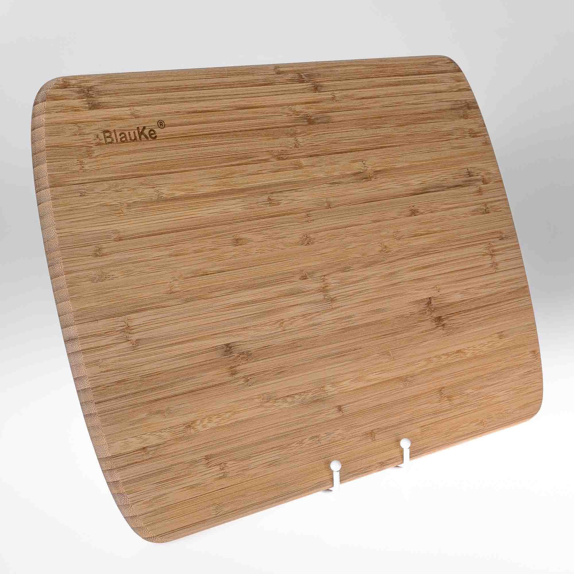 BlauKe® Wood Cutting Board for Kitchen – 18x12" Extra Large Bamboo Cutting Board with Juice Groove – Wooden Chopping Board, Serving Tray, Butcher Block