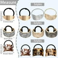 thumbnail image 2 of 9 Pack Ponytail Hair Cuff Metal Rhinestone Decorative Fancy Ponytail Holder for Women Gold Elastic Glitter Hair Tie Wrap Cuff Tortoise Shell Ring Holder Mother's Day Gift(Charming Style) scrunchies, 2 of 6
