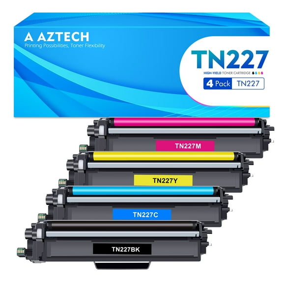 TN227 Toner Cartridge 4-Pack Compatible for Brother TN227 TN-227 MFC-L3710CW MFC-L3770CDW MFC-L3750CDW HL-L3210CW HL-L3230CDW HL-L3290CDW Printer Ink
