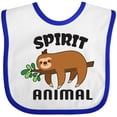 thumbnail image 3 of Inktastic My Spirit Animal is a Sloth with Sloth Illustration Boys or Girls Baby Bib, 3 of 4