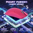 thumbnail image 4 of ATTACK SHARK X11SE Wireless Gaming Mouse, PixArt PAW3311 Gaming Sensor, BT/2.4G Wireless/Wired, 65 Hours Battery, Upgrade BK52820 Chip, 4 of 9