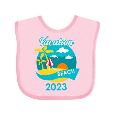 

Inktastic Vacation Beach 2023 Gift Baby Boy or Baby Girl Bib