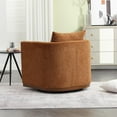 thumbnail image 3 of BISHE 360° Swivel Barrel Chair with Ergonomic Design, Comfortable Round Accent Chair for Living Room, Nursery, Bedroom, Office, Lounge, No Assembly Required(Brown Chenille), 3 of 9