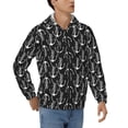 thumbnail image 4 of Zip Up Hoodies for Men - Anchor chain white black cool Long Sleeve Comfrt Men'S Fashion Hoodies & Sweatshirts, Jackets for Men Hoodies Pullover Clothing Clothes with Pouch, 4 of 5