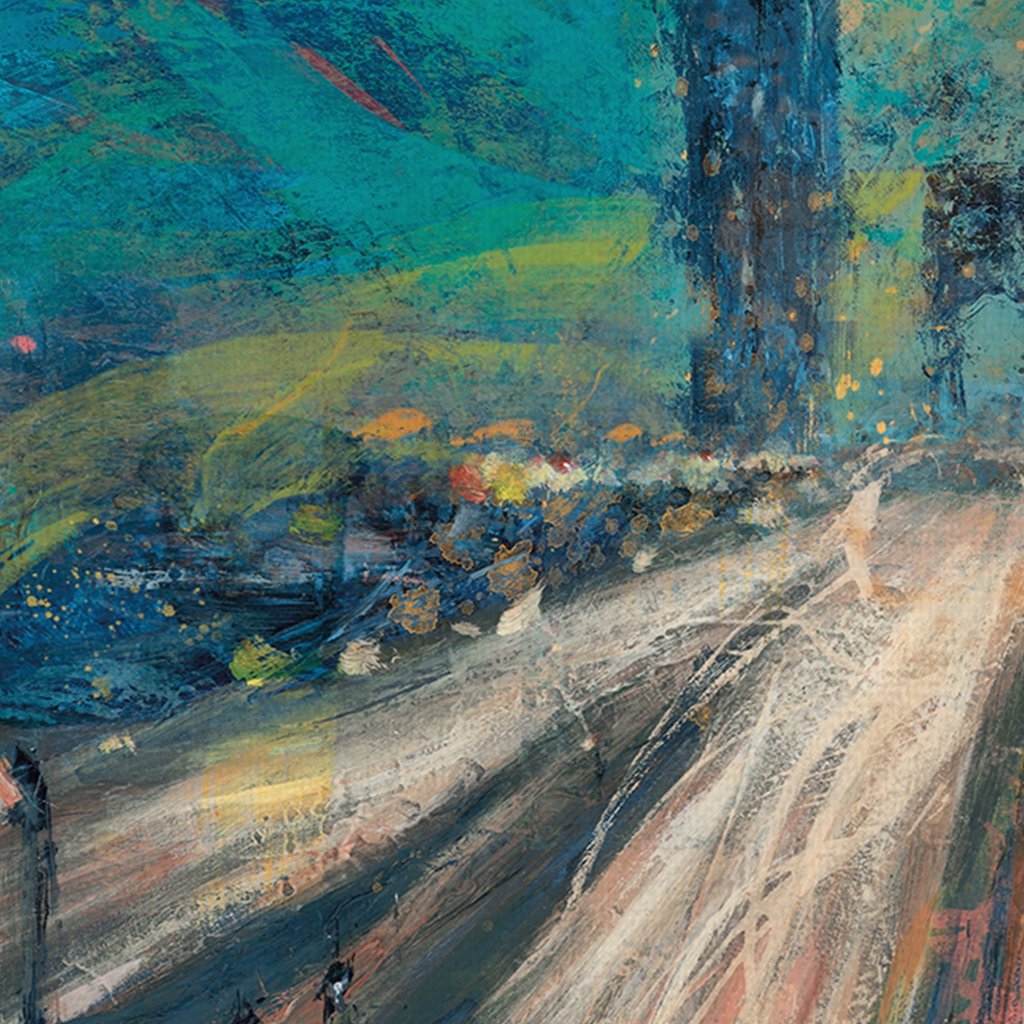 Lights En Route by Willowbrook Fine Art Canvas Art Print