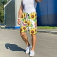 thumbnail image 6 of Pofeuu Sunflowers Print Men's Soft Woven Elastic Waistband Sleep Pajama Short-3X-Large, 6 of 6