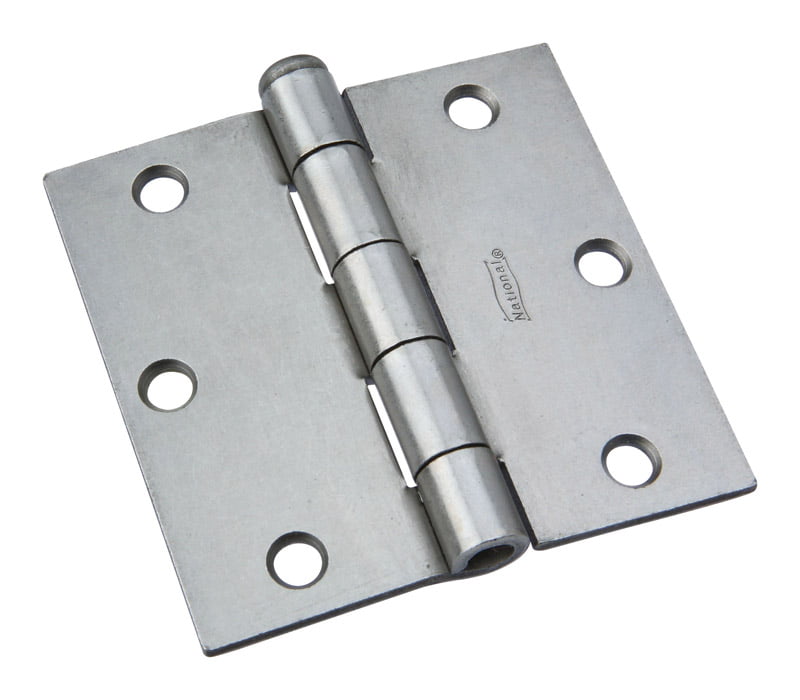 L Stainless Steel  Steel  Door Hinge  1 pk National Hardware  3.5 in 