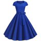 thumbnail image 1 of Vestido de cóctel de verano liso para mujer, vestido Hepburn vintage Rockabilly Swing, 1 of 4