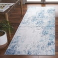 thumbnail image 2 of SAFAVIEH Tacoma Brian Abstract Machine Washable Runner Rug, Beige/Turquoise, 2'6" x 8', 2 of 7
