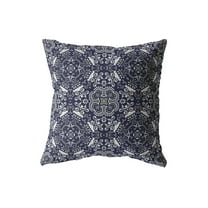 Amrita Sen Boho Sky Broadcloth Indoor Outdoor Zippered Pillow Navy