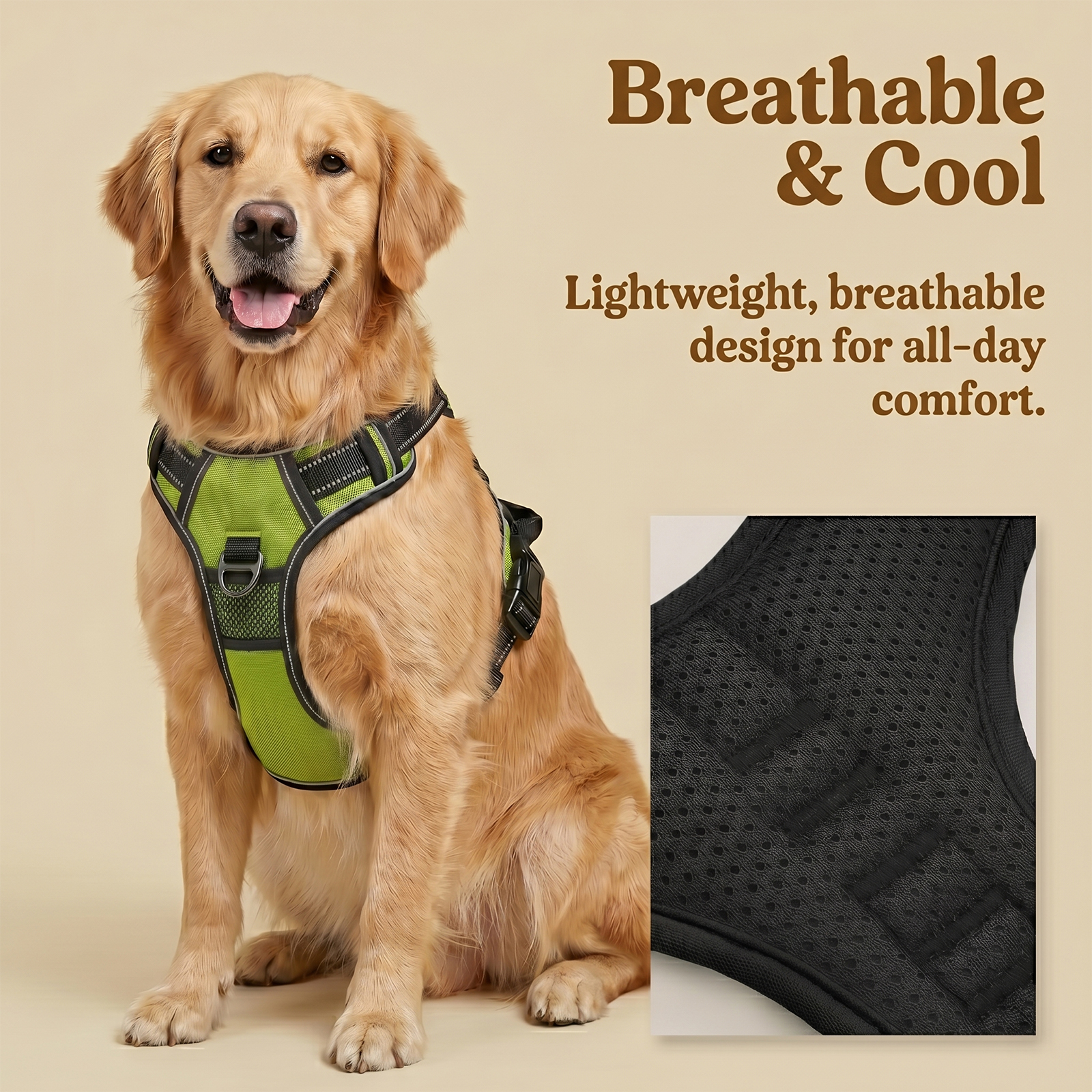 BUVUB No-Pull Dog Harness with Reflective Strips photo 2