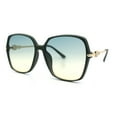 thumbnail image 4 of Womens Oversized Butterfly Rectangle Fashion Rhinestone Arm Sunglasses Green - Blue Beige, 4 of 7