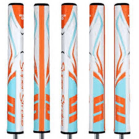Super Stroke Textured Putter Grips, Orange/Blue/White