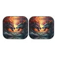 thumbnail image 7 of Windshield Sun Shade, Colorful Wave Dragon Head Foldable Car Sun Shade Windshield for Front, 2 Pieces, 7 of 7