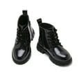 thumbnail image 2 of kkdom Boys Girls Kid Combat Boots Unisex Black Size 9 Toddler, 2 of 6
