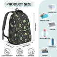 thumbnail image 5 of Alien and UFO Black Pattern Backpack for School, Cute School Bag with Adjustable Shoulder Straps and Padded Back, 16.9"x12.6"x5.9", 5 of 5