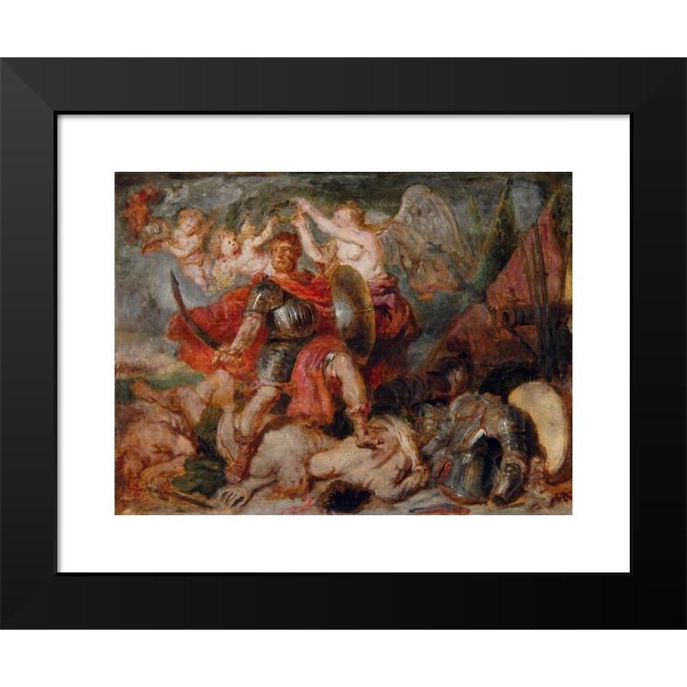 Peter Paul Rubens 14x11 Black Modern Framed Museum Art Print Titled - Le Triomhe the Henri IV (17th Century)