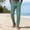 Mint Green, variant on Men Suit Men's Solid Color Linen Loose Fitting Casual Wide Leg Trousers Men's Long Pants Men's Cothing