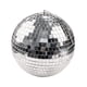 thumbnail image 2 of Bola de discoteca con espejo plateado para colgar con aro para efectos de luz en fiestas y escenarios de clubes (8 pulgadas de plata), 2 of 5