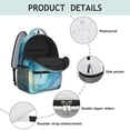 thumbnail image 4 of Teal Gold Marble Backpack for School,Cute School Bag,Schoolbag with Adjustable Shoulder Straps & Padded Back,15.3"x11"x6.7", 4 of 6